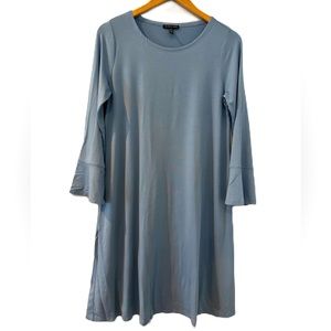 Eileen Fisher Tencel Lightweight Flair Dress with Bell Sleeve Size Small